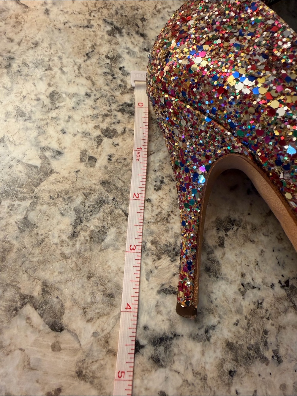kate spade Multicolor Rainbow Glitter Pointed Toe Heels Holiday Party NYE Xmas - Picture 11 of 11